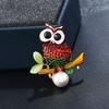 Retro Creative Owl Brooch Cute Kawaii Animal Pin Korean Style Personalized Jewelry Accessories Fashion Party Creative Trend Gift