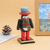 Christmas Wooden Nutcracker Soldier Figurine Vintage Xmas Window Display Home Desktop Ornament Holiday Decor Craft Xmas Gift