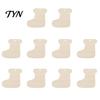 DIY Paintable Wood Crafts 10Pcs 2D Wooden Christmas Ornaments, Blank Craft Hanging Tags, Unfinished Blanks Tree Decorations, Slices for Painting Xmas