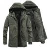 Uomo Cotone Lavato Spesso Pile Casual Inverno Caldo Cargo Giacca Uomo Parka Cappotto Antivento Con Cappuccio Giacche Uomo