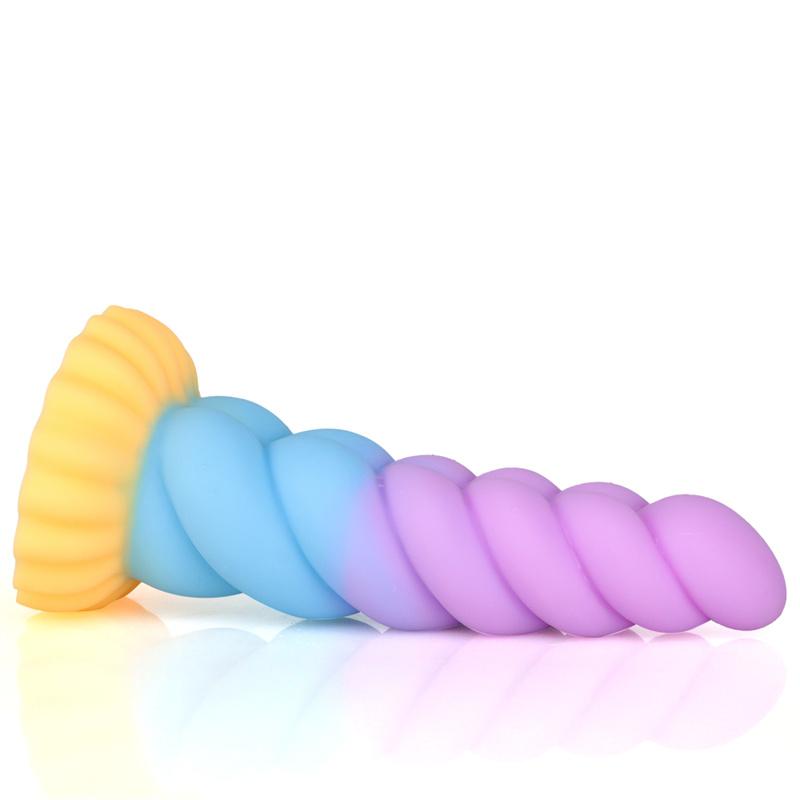 Weibliche Twist Anal Plugs geformt Silikon Penis weiche Farbmischung Simulation Masturbation Gerät Sexspielzeug