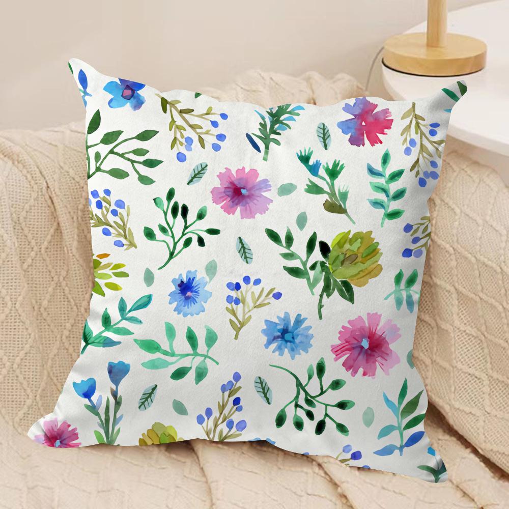 minimalist floral Art Cushion Cover Soft Plush Fabric DoubleSided Printed Cushion Covers for All Seasons Modern HomeDecor Gift