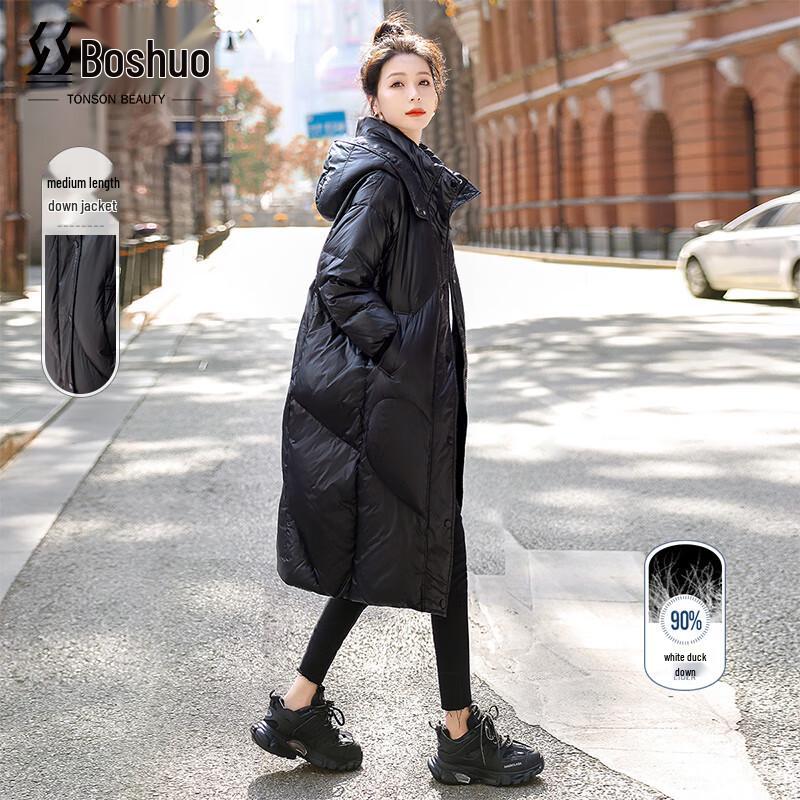 Sibaishe Women s Hooded Loose Fit Down Jacket XL