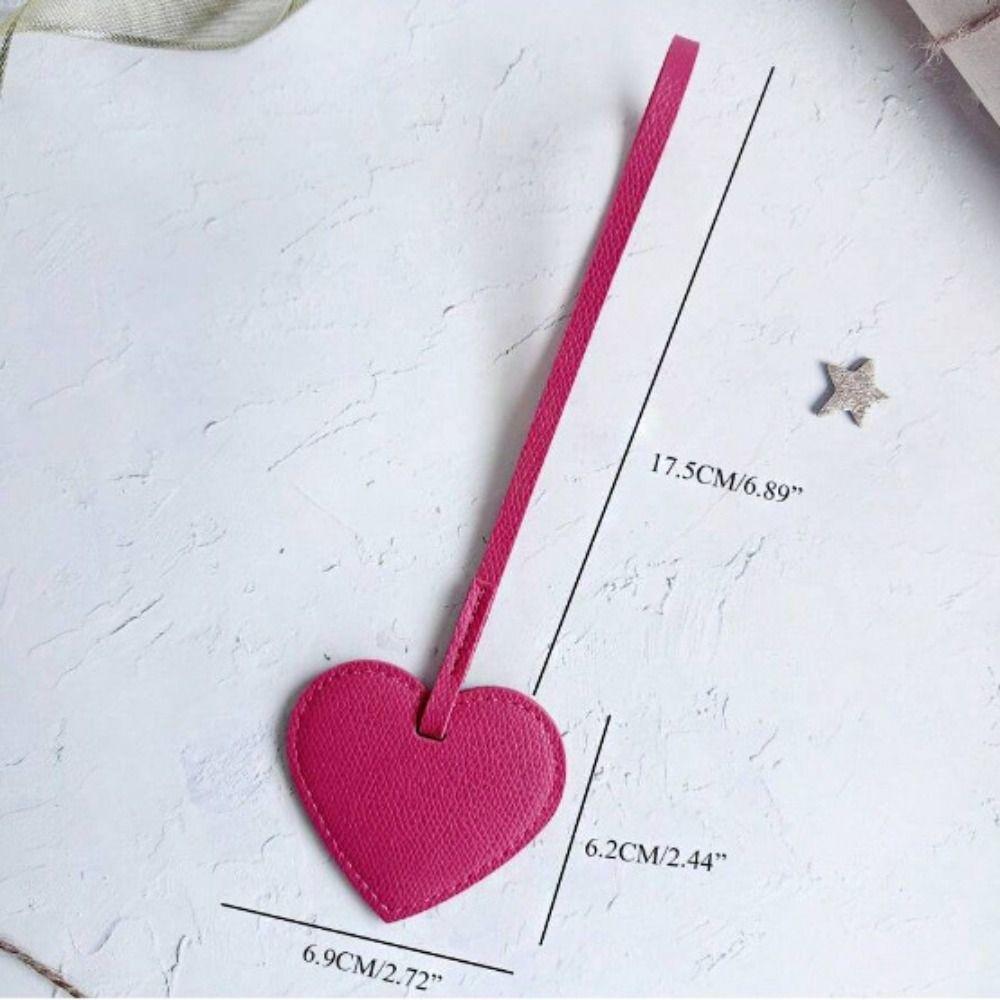 Hanger Pu Leather Heart Pendant Heart Shaped Bag Decoration Lovely Bag Charm Bag Accessory