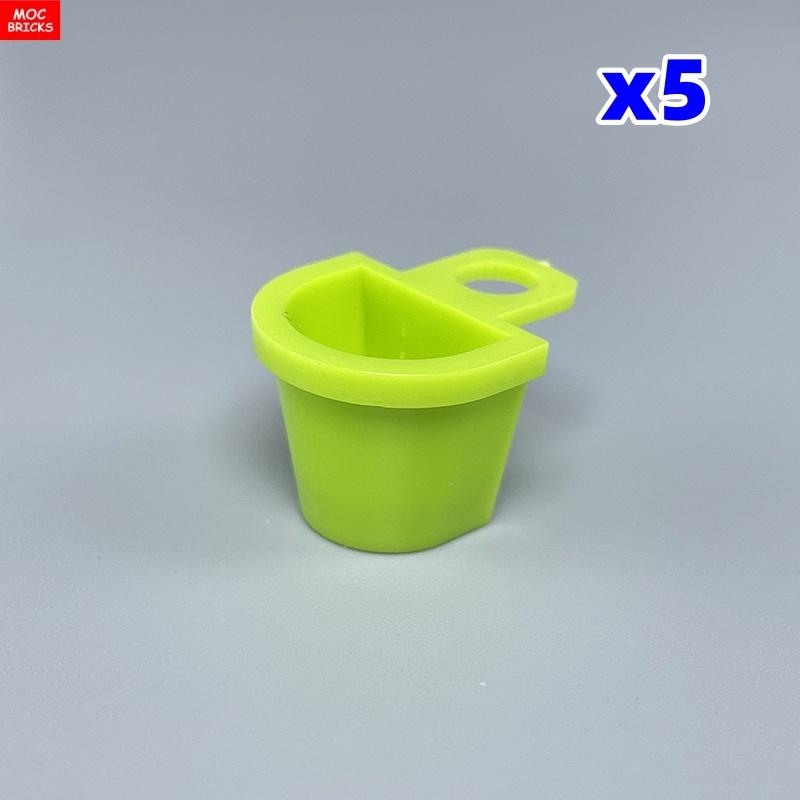 MOC Bricks Container Series Display Box Bucket Basin Pot Pack Basket Attachments Assembled Constructing Blocks Playthings Children Gift