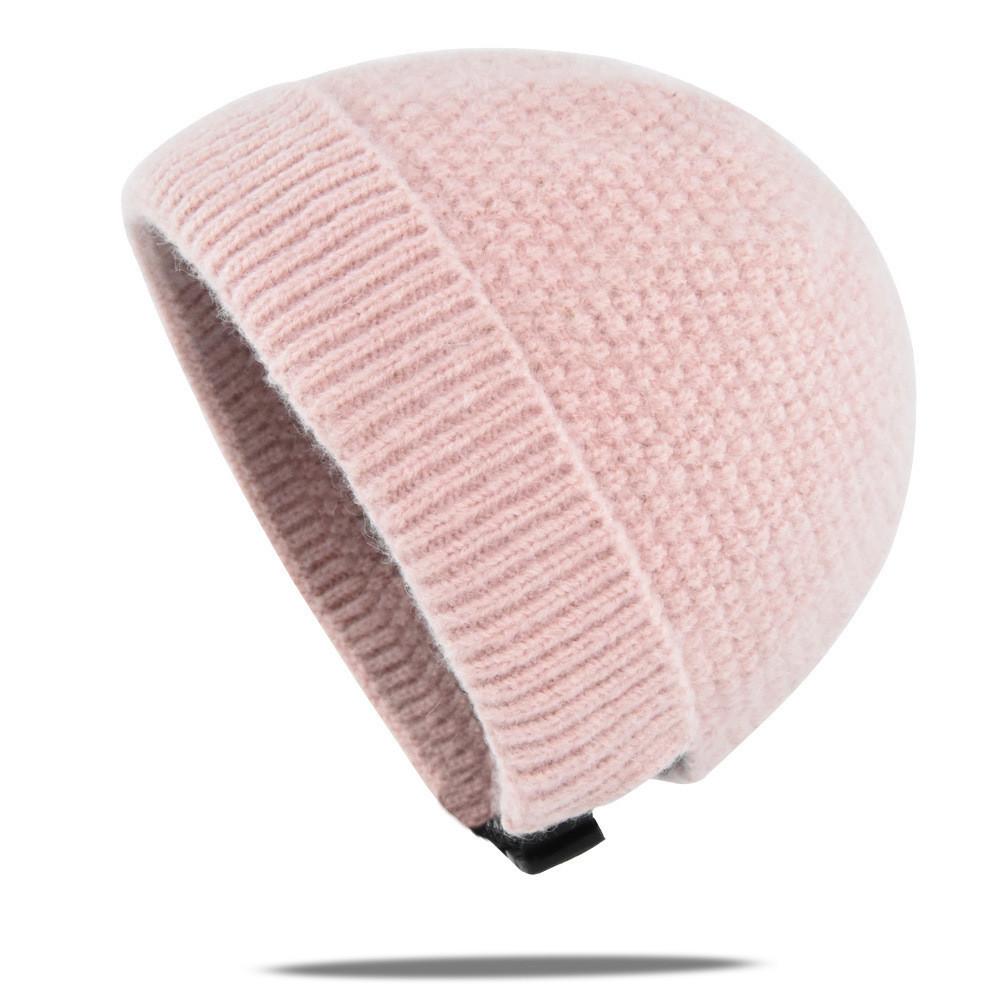Knitted With Hat Stretch Adjusting Cotton Material Hat Dome Warm Hat Fashion