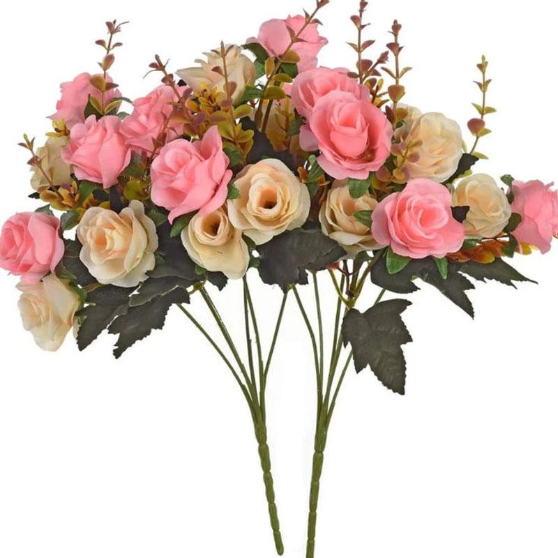 Artificial Flowers Silk Fake Plants UV Resistant Home In/Outdoor Garden Decor