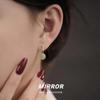 Exquisite Chinese-Style 925 Sterling Silver Hetian Jade Hoop Earrings for Women