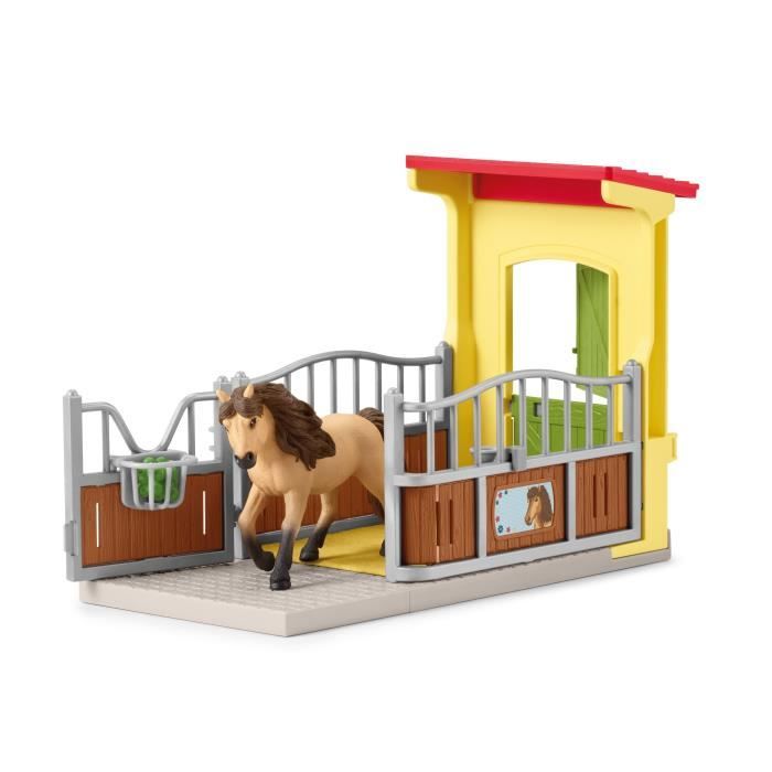Box Avec Poney Icelandais - Extension Ferme Educative, Coffret Schleich Avec 1 Box Et 1 Figurine Poney, Pour Enfants Dès 3 Ans -