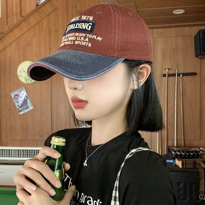 Color Unisex Trendy Block Duckbill Hat With Spacious Brim For Smaller Face Look