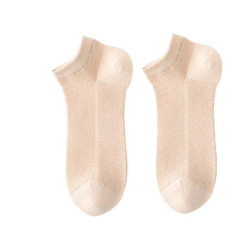 Thin Short Running Socks Solid Color Sports Boat Socks Soft Summer Mesh Socks  Women