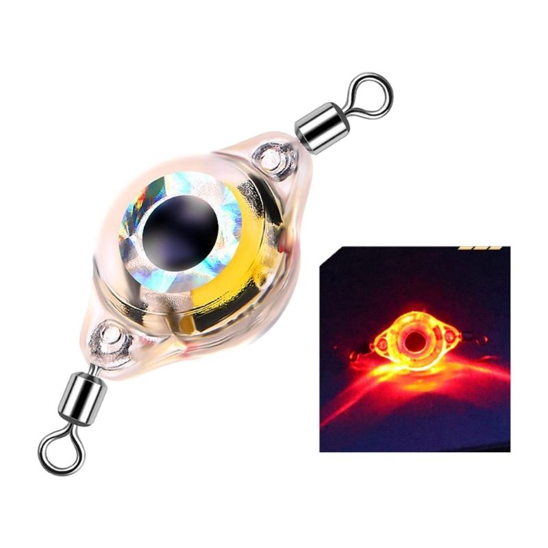 Trolling Drop Fishing Lures Underwater Flasher Lighted Fishing Spoons LED Lighted Baits Flasher Double Swivels Lures красный