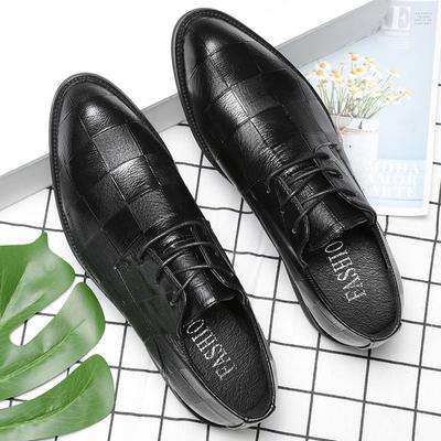 Fashion Business Men Shoes Black  Leather Men Shoes Luxury Brand Mens Wedding Dress Shoes Large Size Lacing Formal Shoe Man