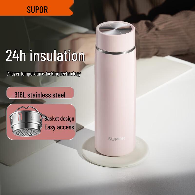 

SUPOR 316L Stainless Steel Insulated Tea Mug