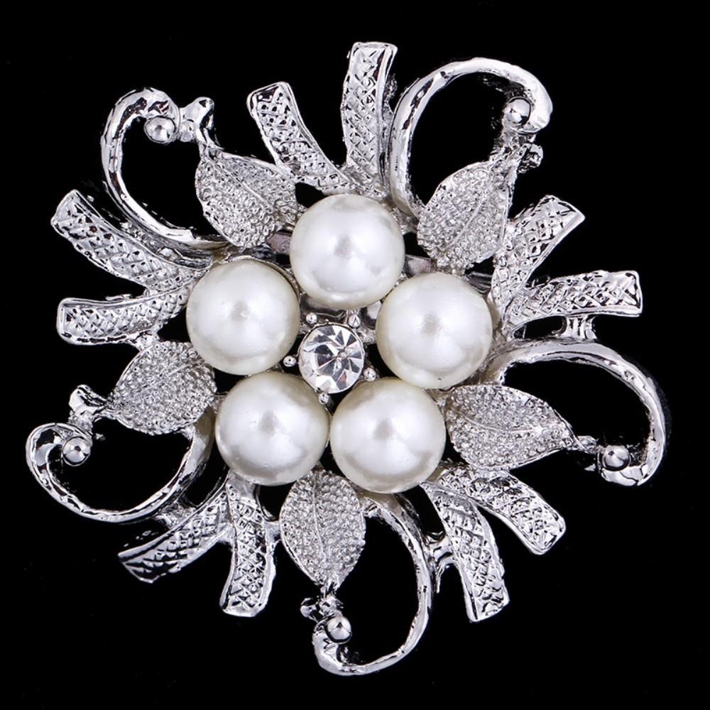 Metal Flower Brooch for Women Versatile Pearl Brooch Jewelry Brooches  Party Clothing Accessories