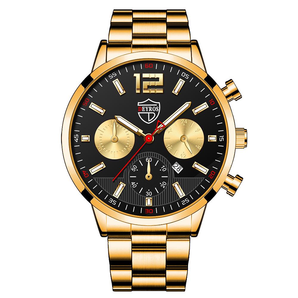 Stainless Steel Strap Luminous Calendar Men'S Watch Automatic Quartz Watch