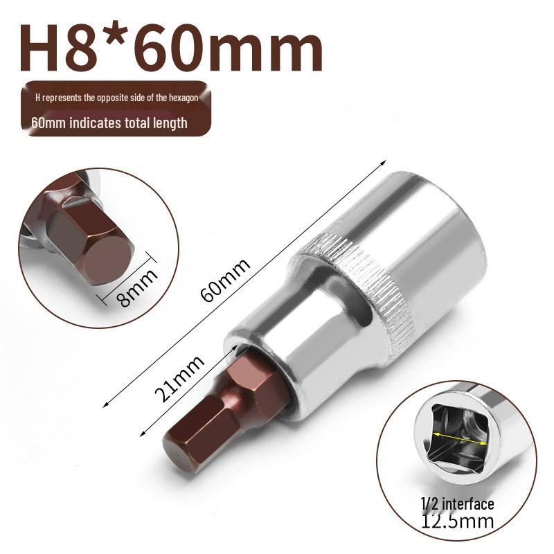 Electric & Air Wrench Hex Socket Set with Screwdriver Bit