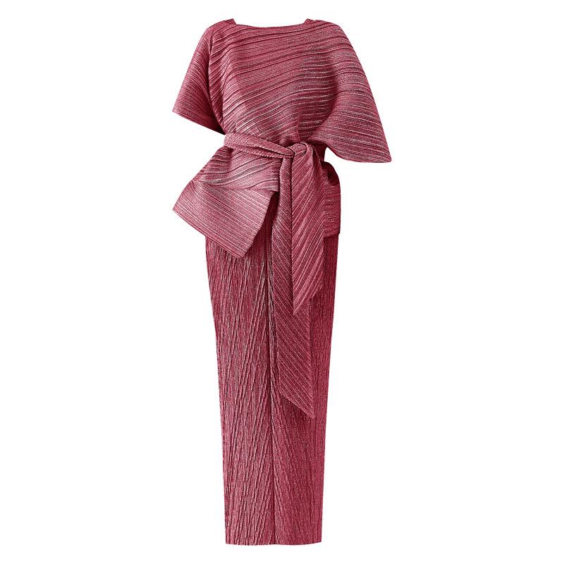 2025 Spring Middle East Elegant Women's Slim Pleated Two-Piece Evening Dress