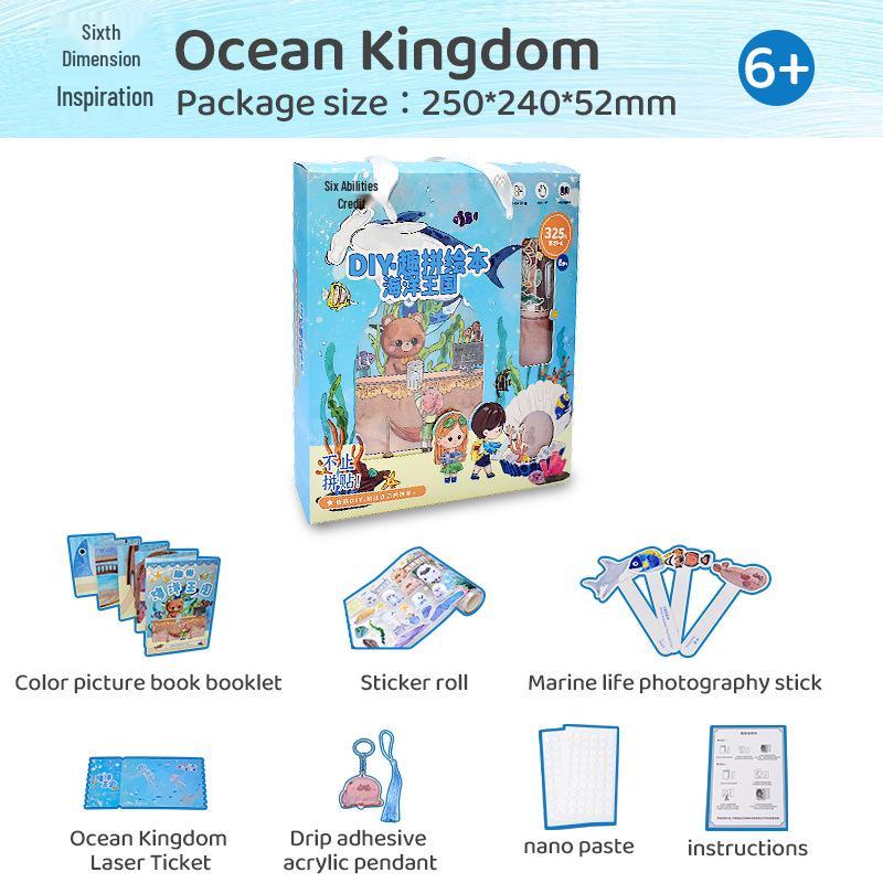 Popular Chinese-Style Educational Puzzle Sticker Book Gift Box for Children