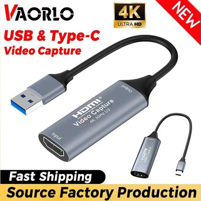 Karta przechwytywania wideo 4K USB 3.0/Type-C Kompatybilna z HDMI Grabber Rejestrator dla PS4 Gra DVD Kamera Kamkorder Nagrywanie Transmisja na żywo