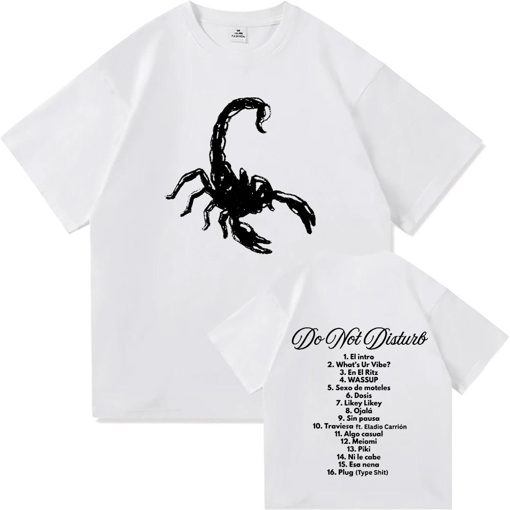 T-shirt Miko Giovane Non Disturbare Cotone Manica Corta Grafica Scorpione Moda Larga Casual Donna Uomo T-shirt Streetwear