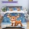 1Pc Christmas Deer Snow Bedding Set Quilt Cover Pillowcase Home Christmas Xmas Halloween Gift 1 Duvet Cover 2 Pillowcase S921339