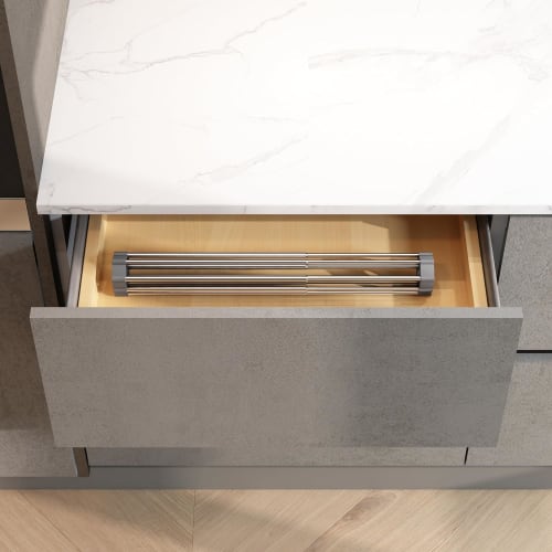 JASIWAY Folding Dish Drainer, Over-the-Sink Dish Drainer, Dish Rack, Rust-Resistant, Kitchen Supplies, Drying Basket, 60*32cm (Silver)