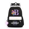 Large Capacity Schoolbag with Shoulder Strap; Student Three-piece Pencil Case Set