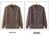Round Neck Knitted Cardigan for Middle-Aged and Elderly Women - Grandma Style Sweater for Spring and Autumn