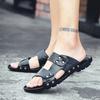 Platform Shoes Genuine Leathe Beach Sandals Man Trend 2025 Designer Luxury Mascullino Original Fun Y2k Slippers for Men