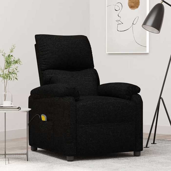 VidaXL Fauteuil de massage Noir Tissu 342461