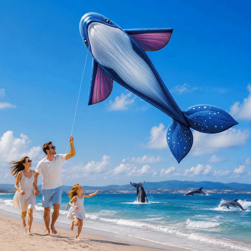 Marine Animal Giant Blue Whale Kite Good Flying Children's Kite New Flying Fish Kite Sports Fun