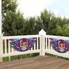 Durable Polyester Bunting Day of The Dead Skull Banner, Marigold Print Fiesta Decorative Wall Hanging Flag, Colorful Sugar Outdoor Yard Party