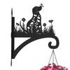 Metal Dog Flower Basket Hanger Wall Mounted Decorative Garden Plant Hanger For Hummingbird Feeder Wind Chime Lanterns