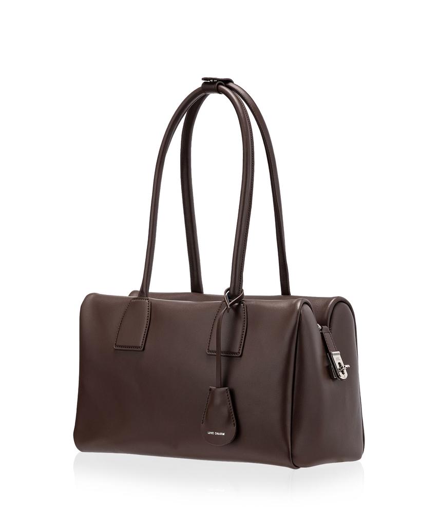 Lovecharm Linea Boston Bag_Large_Chocolate Brown