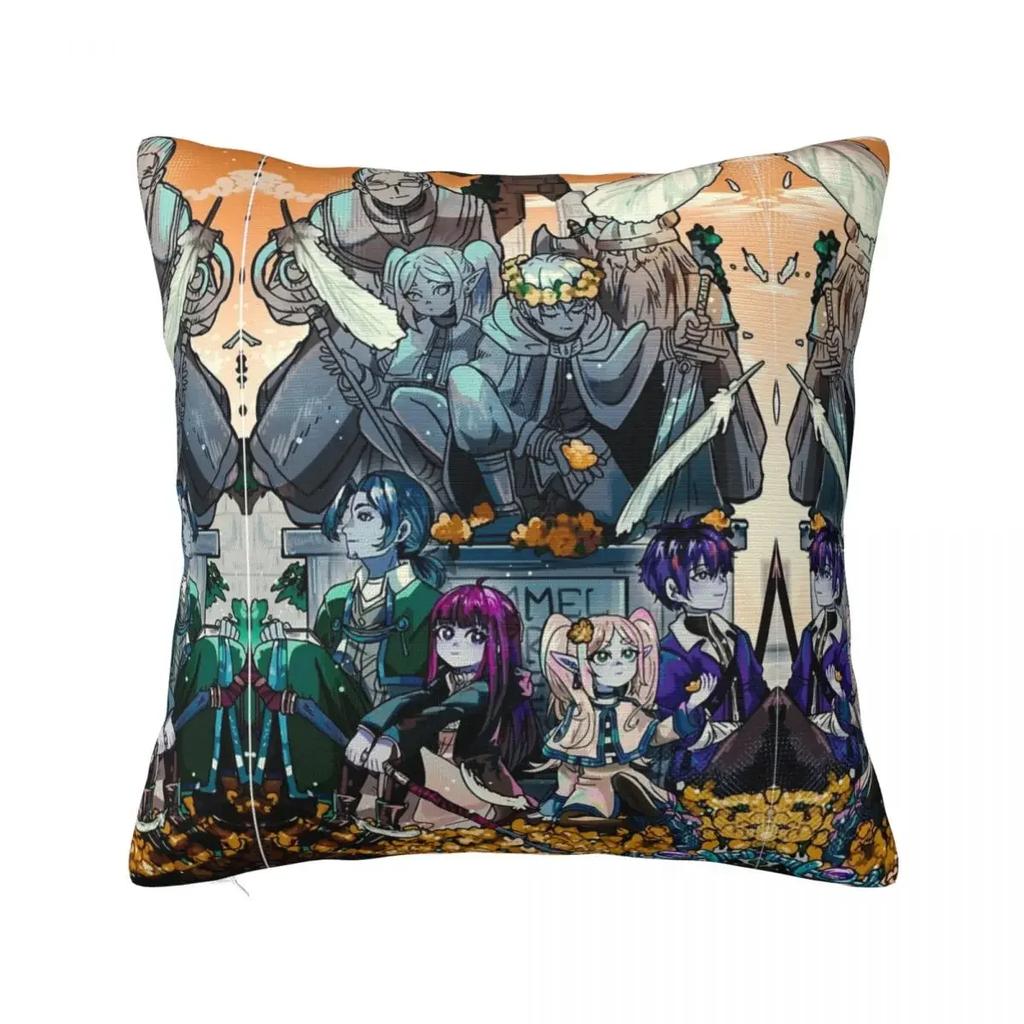 Sousou No Frieren Himmel Eisen Throw Pillow Cover Polyester Cushions for Sofa Novelty Cushion Covers