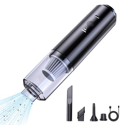 Aspirapolvere per Auto Senza Fili 2500Pa Potenza di Aspirazione Portatile Manuale Mini Aspirapolvere con Ricarica Rapida Tipo-C