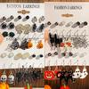 Cross-Border Halloween Earrings Set: Ghost, Pumpkin, Witch, Skeleton, Spider, Black Cat, Bat, Spider Web Ear Studs