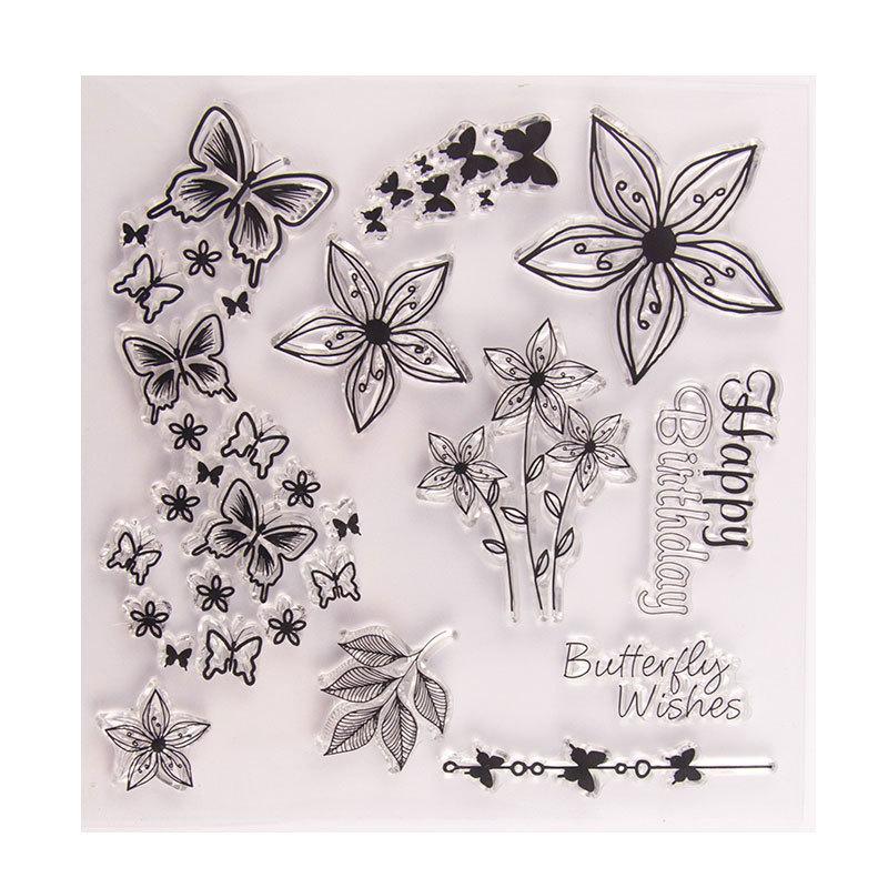 Clear Stamps for Card Making Decoration DIY Scrapbooking Silicone Transparent Seal Clear Stamps for Embossing Album Decor Craft