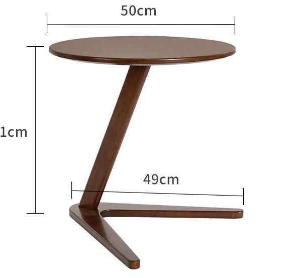Nordic Small Solid Wood Tea Table Creative Round Side Desk Leisure Tea Table Malay Imported Solid Wood  Desk Multi-functional