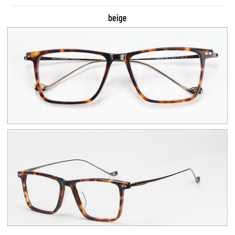 Unisex High-End Pure Titanium Eyeglass Frame for Prescription Myopia - Model 8166