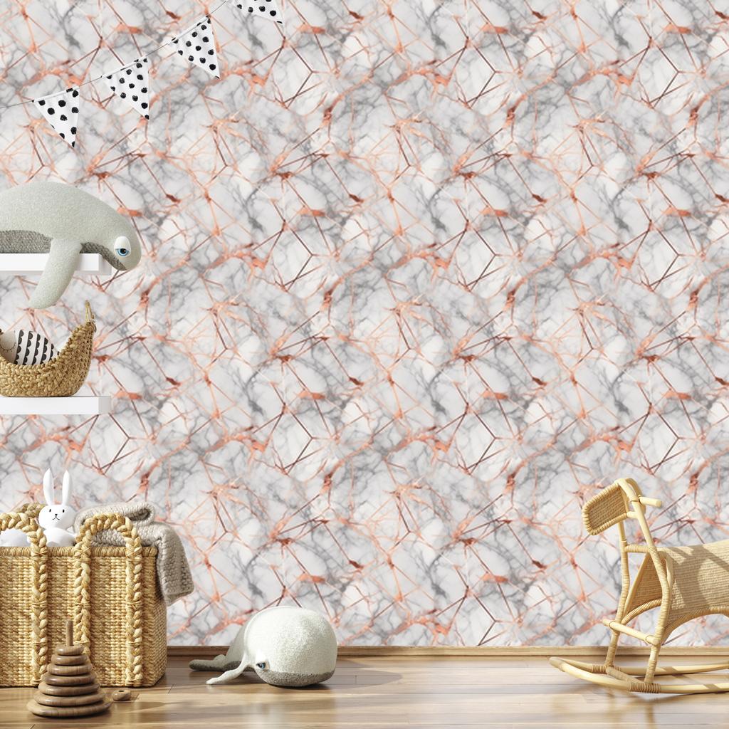 Marble Wallpaper Light Gray and Beige for Living Room and Bedroom 50x1000