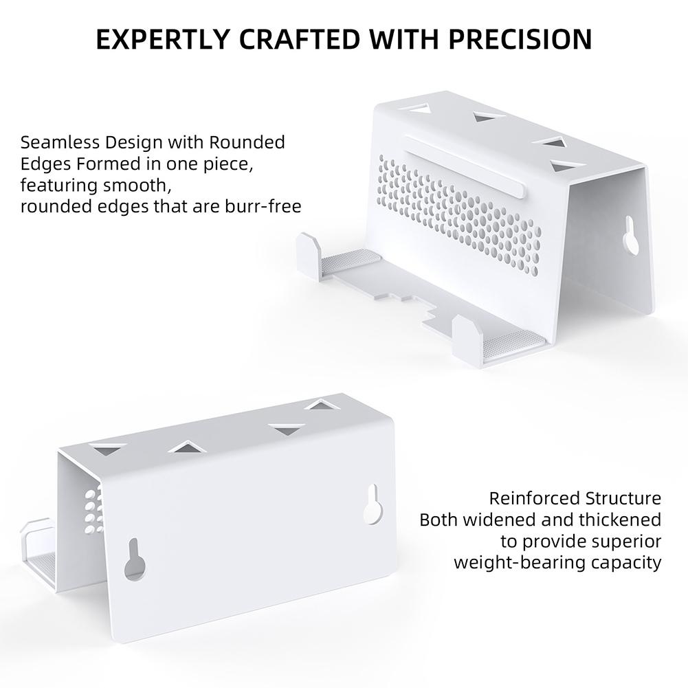 Console Dock Bracket Space Saver TV Dock Accessories Stable Wall Storage Stand for PS5 Portal/ROG Ally X/Switch/Steam Deck