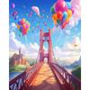 CHENISTORY Oil Painting By Numbers On Canvas,Hot Air Balloon,Paint Kit,Landscape,Handpainted,Pictures By Numbers,Decorative Gift