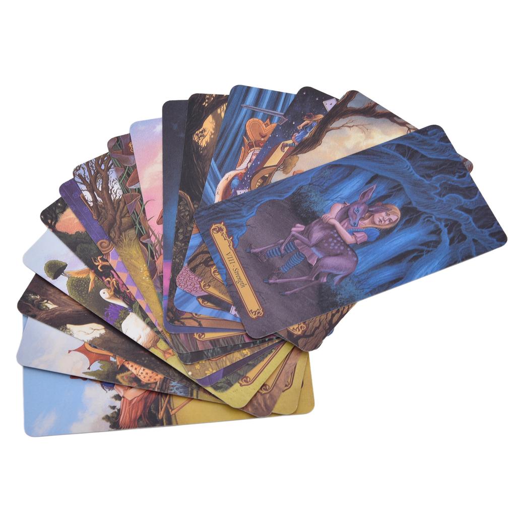 78 cartes de tarot du pays des merveilles, outil de divination, papier couché, jeu de société anglais pour débutants