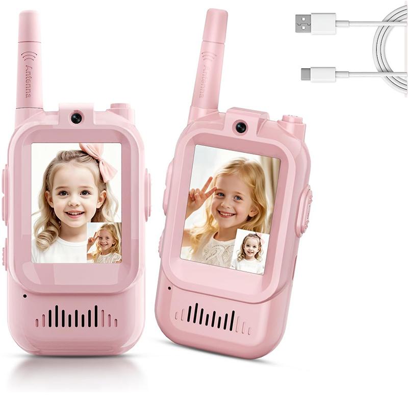 Rechargeable Mini Visual Walkie Talkie Kids Wireless Video Intercom  Educational Pretend Play Interactive Walkie Talkie