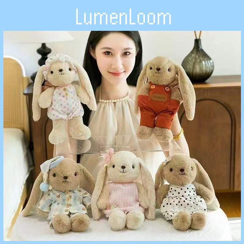 Cute Anne Rabbitplush Toy For Girls Sleep Companion With Dress And Bow Decoration