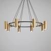 Minimalist Chandeliers Gold LED Black Ring Living Room Dining Lighting Bedroom Hanglamp  Wire Adjustable