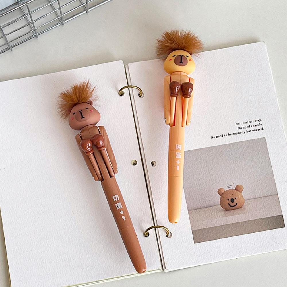 Cartoon Hair-fried Boxing Pen Mechanism Writing Boxing Pen Interactive Ballpoint Pen  Student