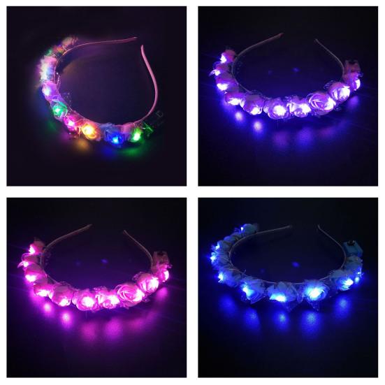 Women's Headband Glow Light Up Beautiful Convenient Thick Thin Hair Decoration for Parties Birthdays Festivals